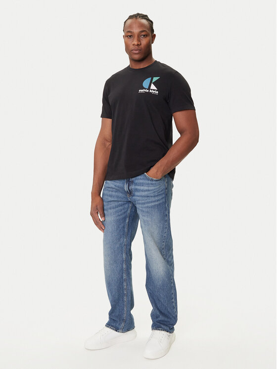 Calvin Klein Jeans Calvin Klein Jeans T-Shirt Bauhaus Logo LV04RC827G Černá Regular Fit