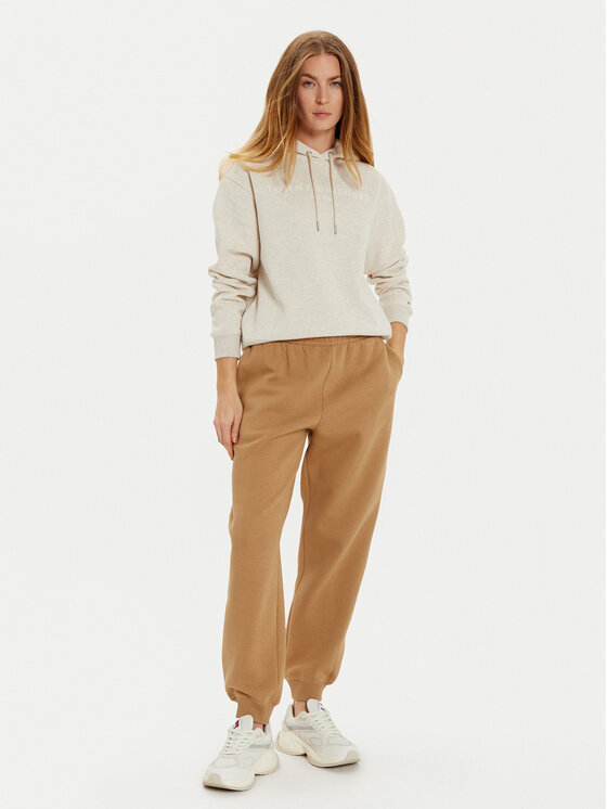 Tommy Hilfiger Tommy Hilfiger Majica dugih rukava Modern WW0WW43598 Bež Regular Fit