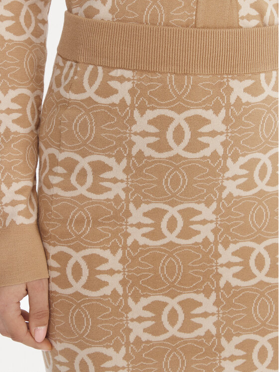 PINKO PINKO Mini sukně Bang Bang 106040 A2YD Béžová Slim Fit