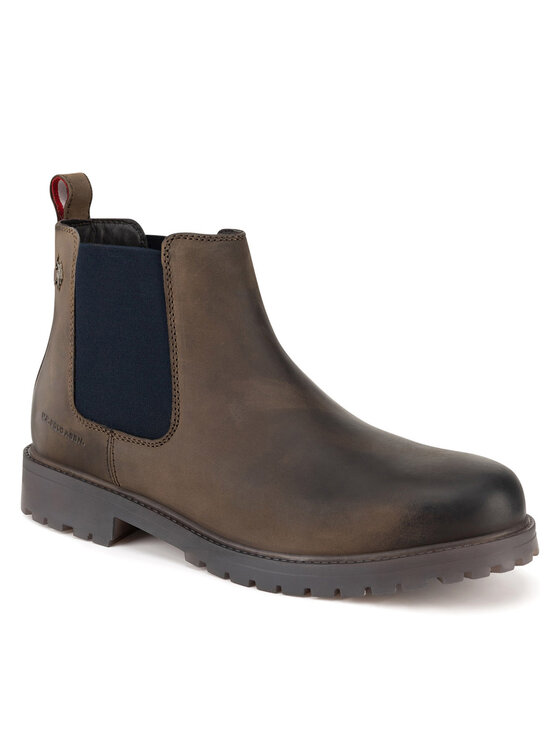 U.S. Polo Assn. U.S. Polo Assn. Kotníková obuv s elastickým prvkem YUMI001M/DLE1 Hnědá