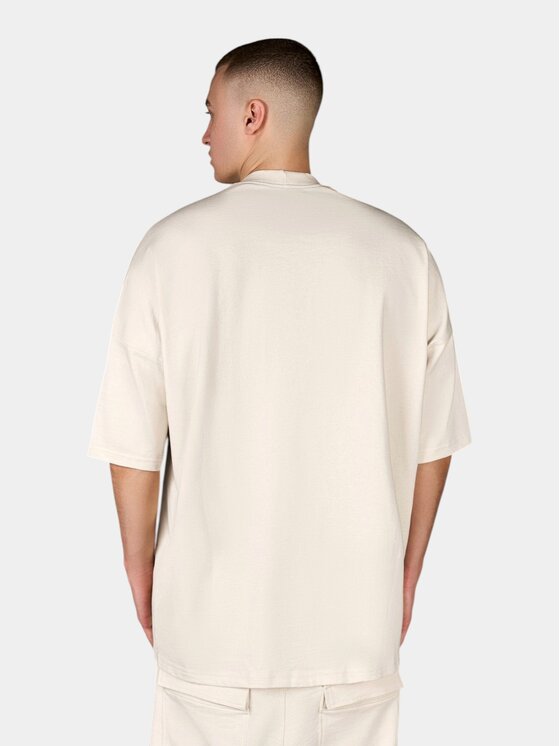 Nobrand Nobrand Ścierka Tricou Ribbed Vanguard - T17112 Beżowy Basic Fit