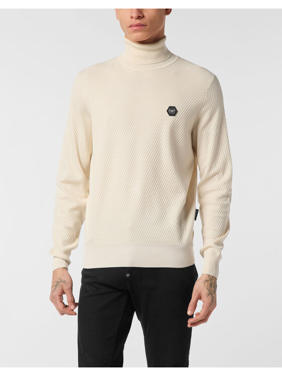 PHILIPP PLEIN PHILIPP PLEIN S dlhými rukávmi 26965 Biela Regular Fit