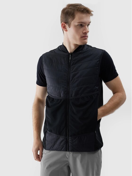 4F 4F Gilet da running 4FWSS24TVJAM095-21S Nero Custom Slim Fit