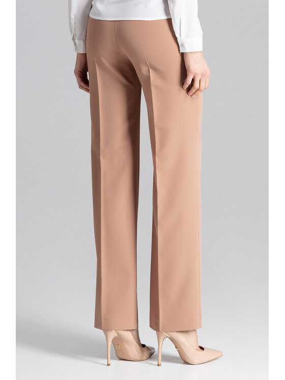 FIGL FIGL Spodnie materiałowe M657 Brązowy Regular Fit