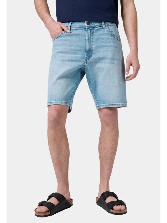 Wrangler Wrangler Szorty jeansowe TEXAS SHORTS Niebieski Straight Fit