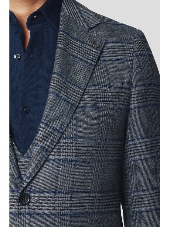 Lancerto Lancerto Marynarka Lanciano MA131224000009 Szary Slim Fit