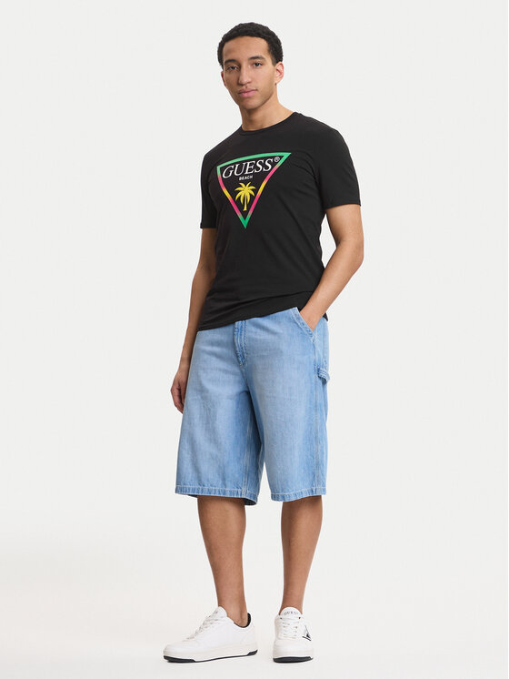 Guess Guess T-Shirt F6GI09 J1314 Czarny Slim Fit