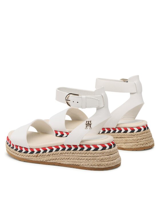Tommy Hilfiger Tommy Hilfiger Εσπαντρίγιες Low Wedge Sandal FW0FW07080 Λευκό