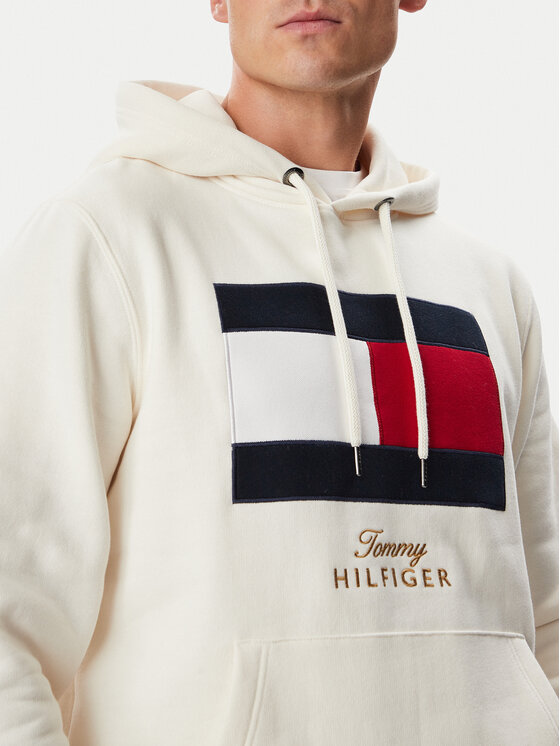 Tommy Hilfiger Tommy Hilfiger Μπλούζα Gifting Flag MW0MW45189 Κρεμ Regular Fit
