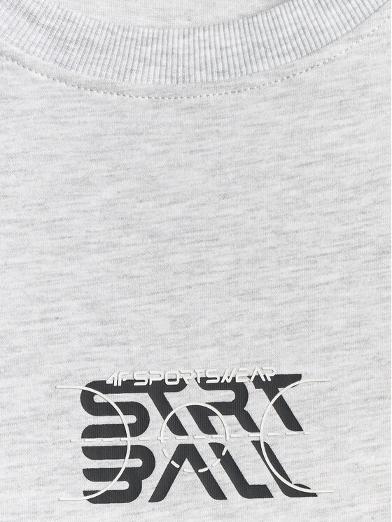 4F 4F T-Shirt ESSENTIALS Szary jasny Loose Fit