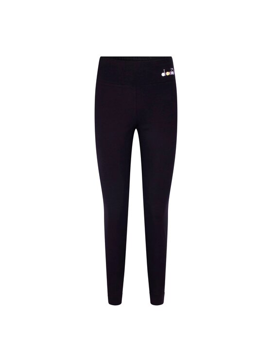 Diadora Diadora Legginsy L.LEGGINGS SPOTLIGHT Czarny Basic Fit