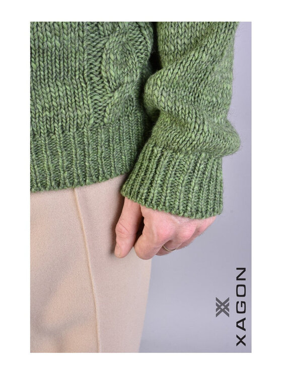 Xagon Xagon Sweter A23081S1010B Zielony Regular Fit