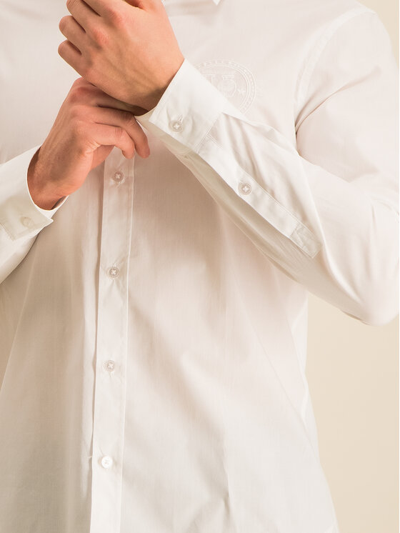 Versace Jeans Versace Jeans Chemise B1GTB6S0 Blanc Slim Fit
