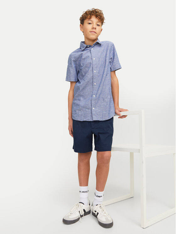 Jack & Jones Junior Jack & Jones Junior Szövet rövidnadrág Jaiden 12275013 Sötétkék Loose Fit