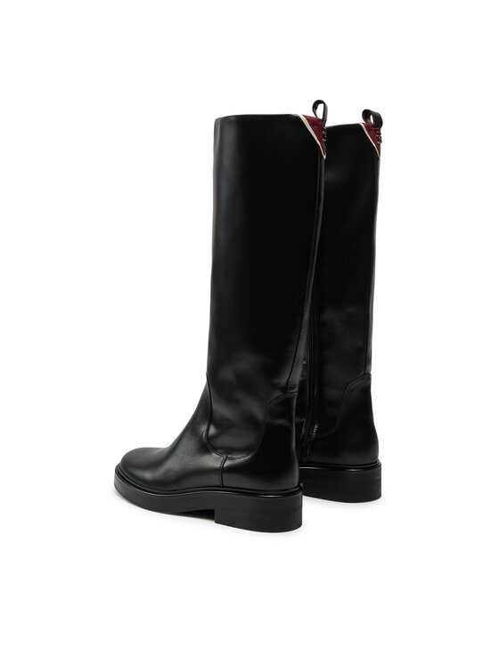 Tommy Hilfiger Tommy Hilfiger Μπότες Premium Leather Long Boot FW0FW08180 Μαύρο
