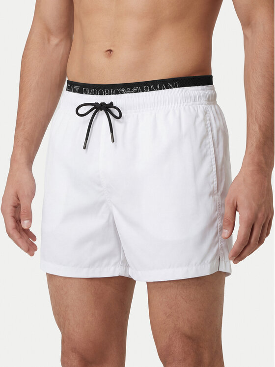 EA7 Emporio Armani Szorty kąpielowe 7M001689 AF21074 U0002 Biały Regular Fit