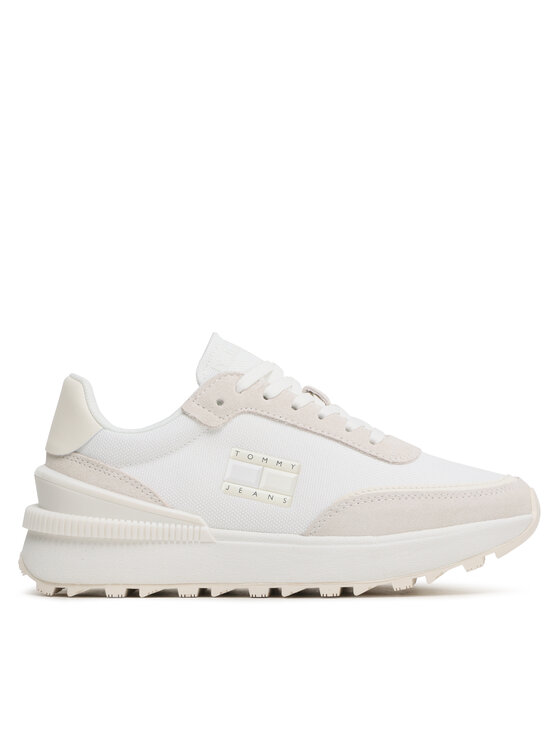 Sneakers Tommy Jeans Tech Runner Material Mix EN0EN02358 Écru