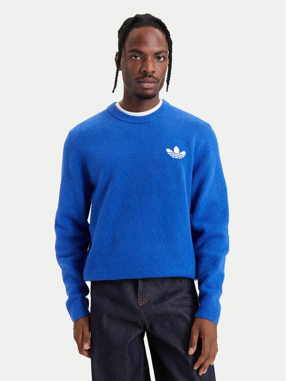 adidas adidas Πουλόβερ Trefoil Essentials Fully Knit Sweatshirt KS4890 Μπλε Regular Fit