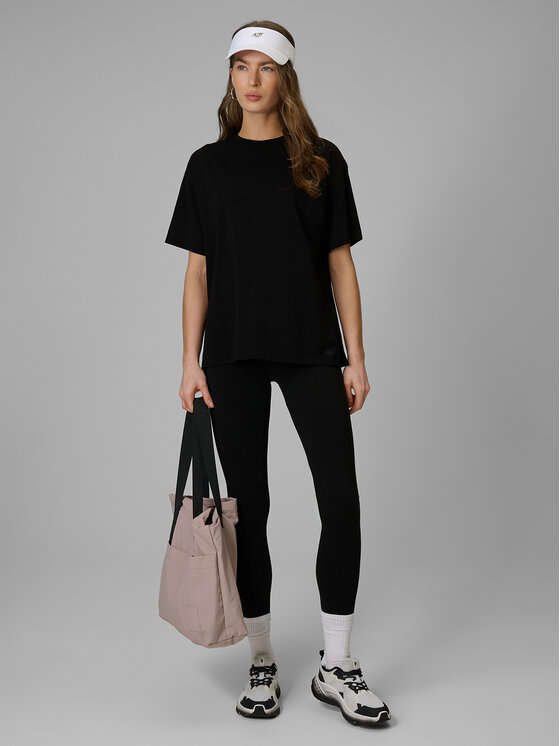 4F 4F Legginsy BASIC+ Czarny Slim Fit