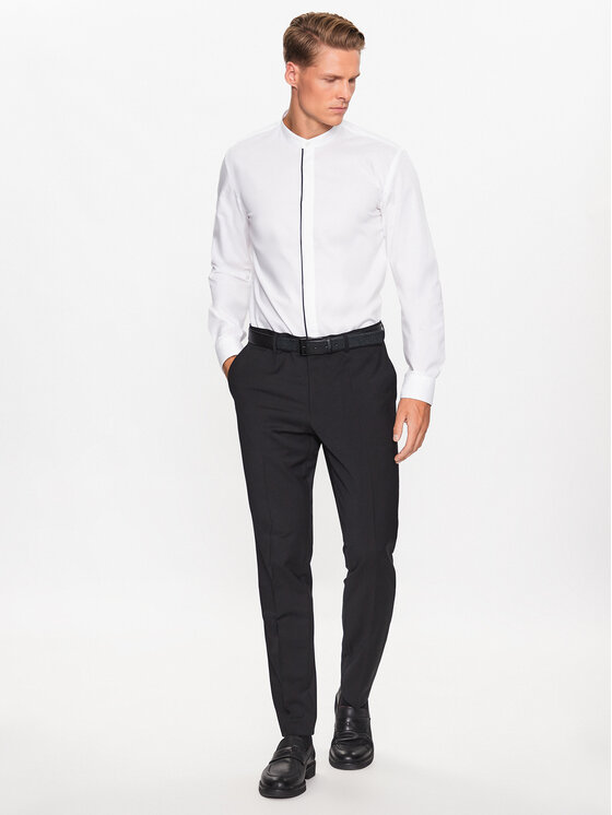 BOSS Boss Särk 50484506 Valge Slim Fit