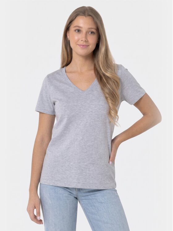 BASICLO BASICLO T-Shirt BSL-005-20 Szary Regular Fit