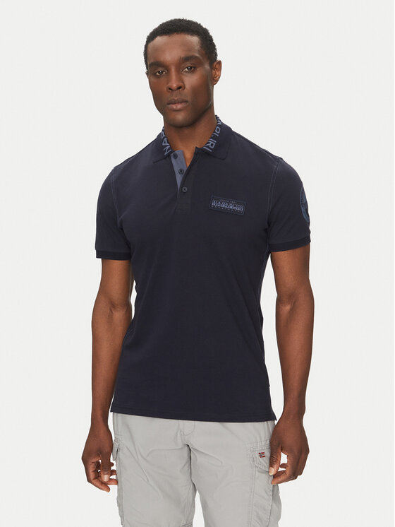 Napapijri Napapijri Tricou polo E-Amundsen NP0A4IN9 Bleumarin Regular Fit