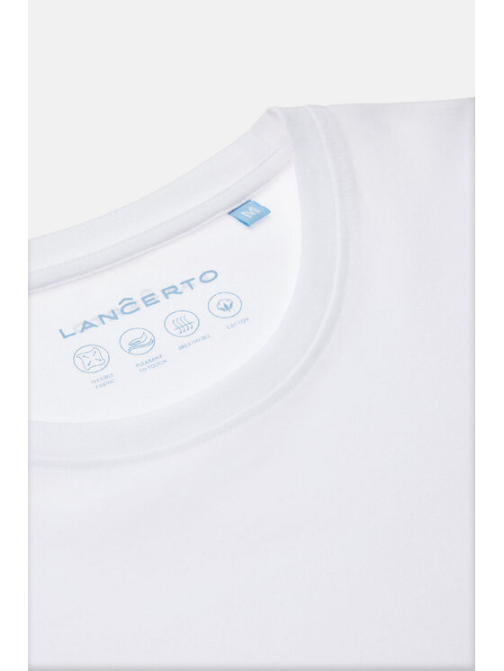 Lancerto Lancerto T-Shirt Jeffrey TS073124000001 Biały Regular Fit