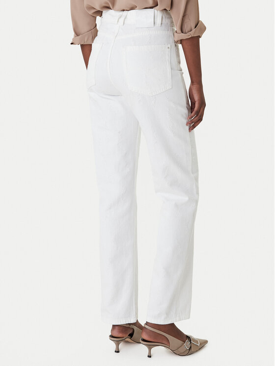 Marella Marella Jeansy 2613181024 Biały Wide Leg