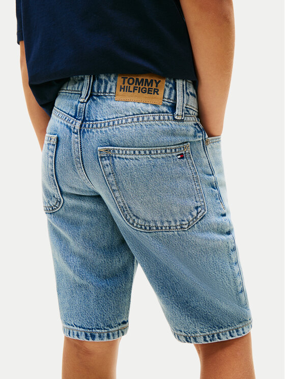 Tommy Hilfiger Tommy Hilfiger Дънкови шорти KB0KB10237 Син Straight Leg