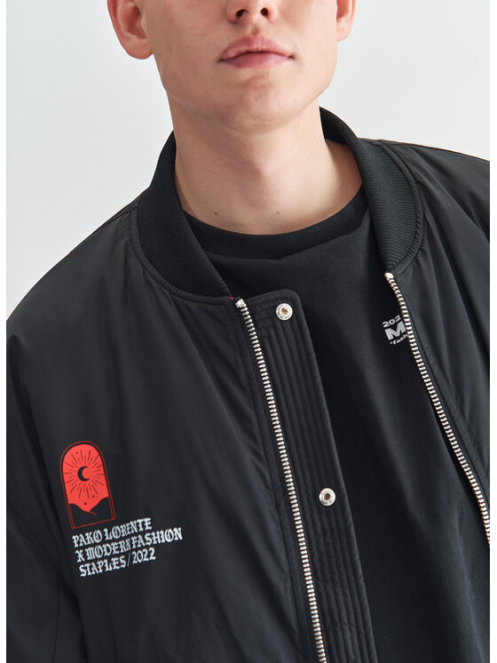 Pako Lorente Pako Lorente Kurtka bomber M22SF-5X-001 Czarny Regular Fit