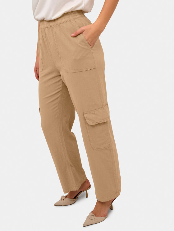 Kaffe Kaffe Szövet nadrág Naya 10508358 Bézs Regular Fit