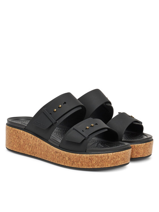 Crocs Crocs Чехли Brooklyn Cork Buckle 211252 Черен