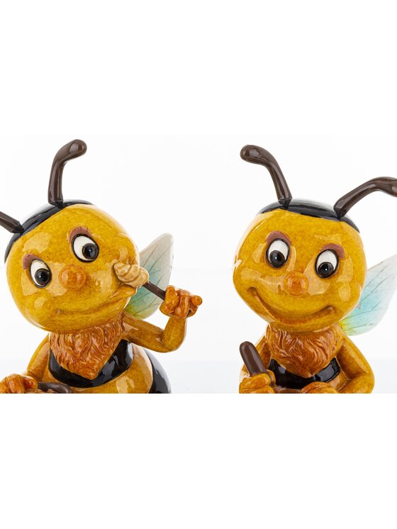 MIAhome MIAhome Figurka para kolorowych pszczółek API zjadające miód Żółty