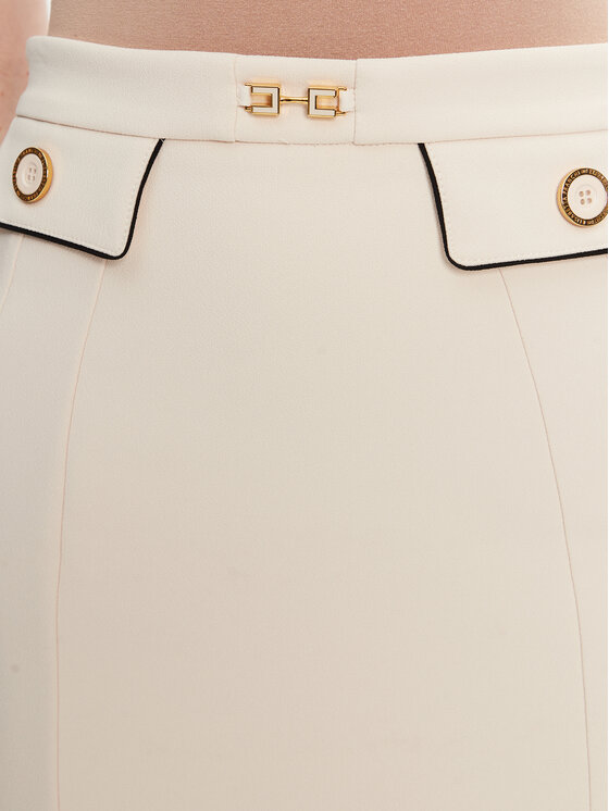 Elisabetta Franchi Elisabetta Franchi Miniszoknya GO-T03-51E2 Ekru Regular Fit