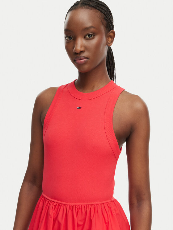 Tommy Jeans Tommy Jeans Vasarinė suknelė DW0DW22593 Raudona Regular Fit