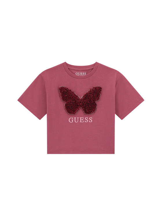 Guess Guess Тишърт J5YI47 K8HM4 Розов Regular Fit