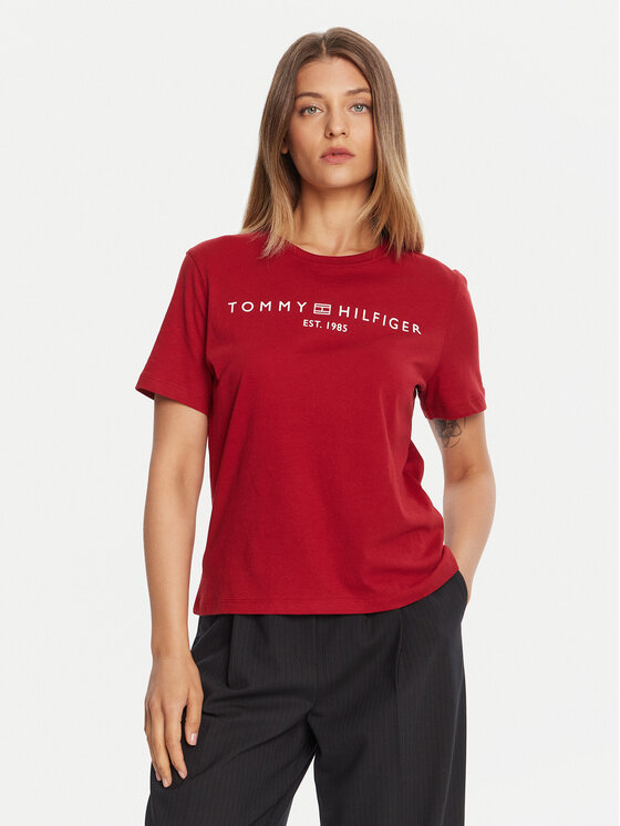 Tommy Hilfiger Tommy Hilfiger T-shirt WW0WW40276 Crvena Regular Fit