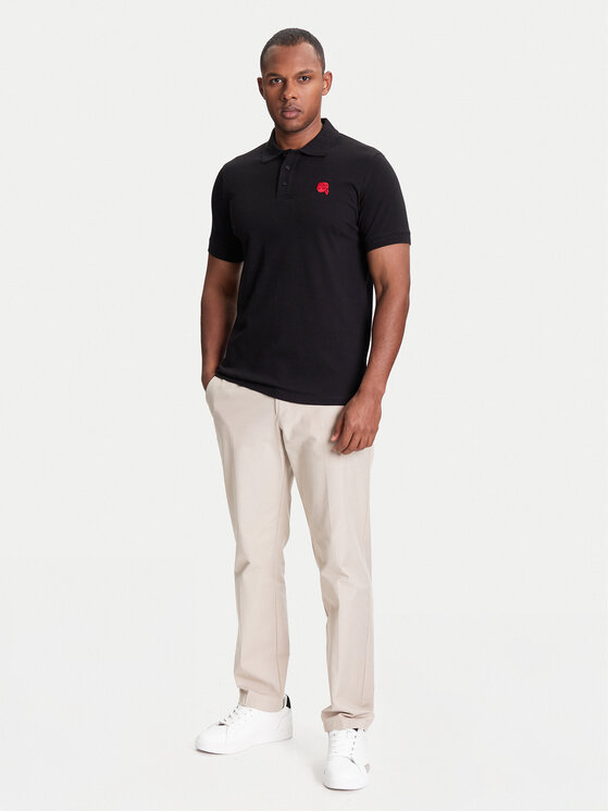 KARL LAGERFELD KARL LAGERFELD Polo 745022 553231 Czarny Regular Fit