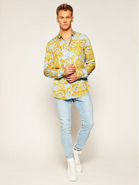 Versace Jeans Couture Marškiniai B1GZA6S7 Spalvota Slim Fit • Modivo.lt