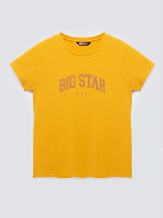 BIG STAR BIG STAR T-Shirt RAMILA Żółty Basic Fit
