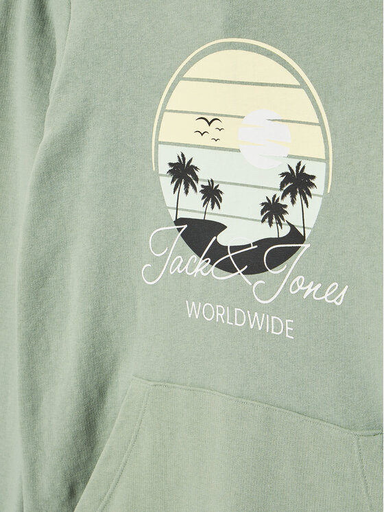 Jack&Jones Junior Jack&Jones Junior Світшот Palm 12269868 Зелений Regular Fit