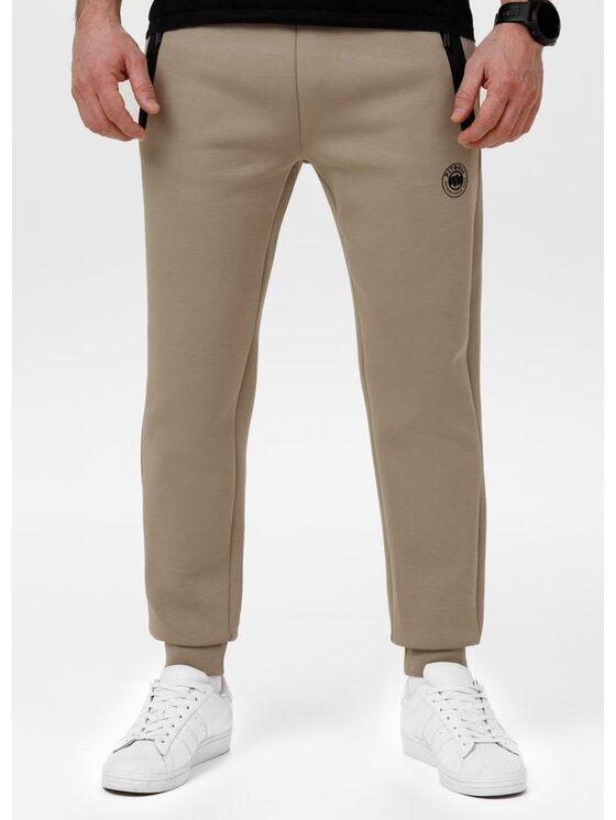 PITBULL PITBULL Spodnie dresowe Spodnie dresowe męskie DOGWOOD 3XL Beżowy Regular Fit
