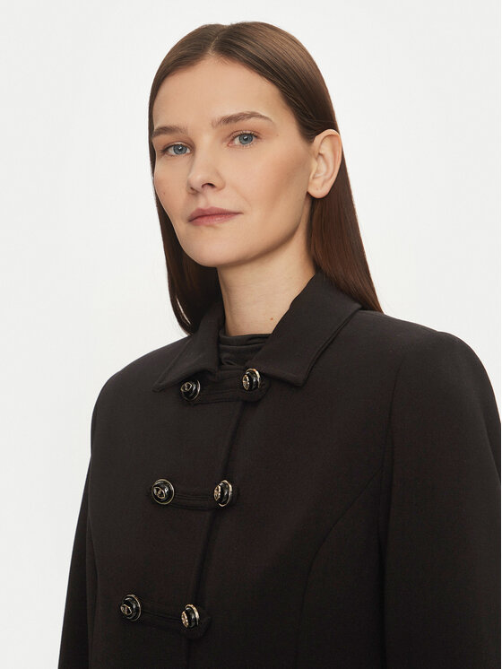 Motivi Motivi Демісезонний плащ 0034Q000521N Чорний Regular Fit