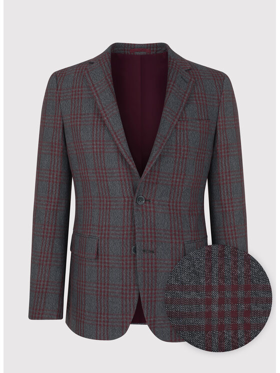 Pako Lorente Pako Lorente Marynarka P21WF-3X-053 Szary Slim Fit