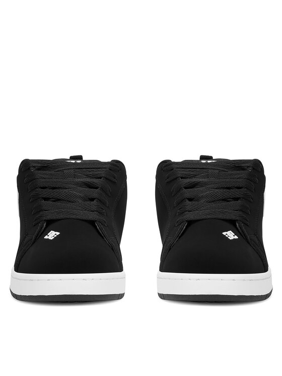 DC Shoes Court Graffik, Sneakers Donna, Nero/multi/bianco, Numero 36 EU – Tomaia In Nabuk, Stile Anni '90