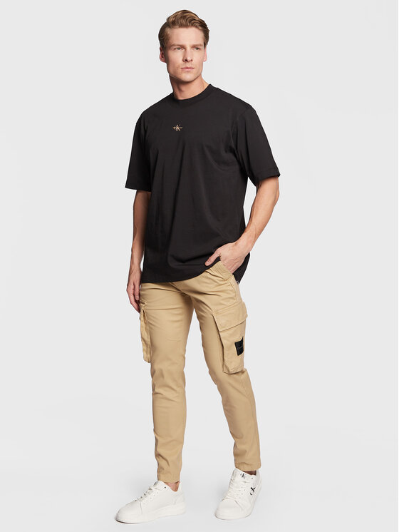 Calvin Klein Jeans Calvin Klein Jeans Medžiaginės kelnės J30J322043 Smėlio Regular Fit