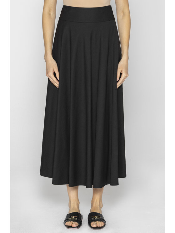Deni Cler Milano Deni Cler Milano Spódnica midi W-DC-7012-E2-S4-90-1 Czarny A-Line Fit