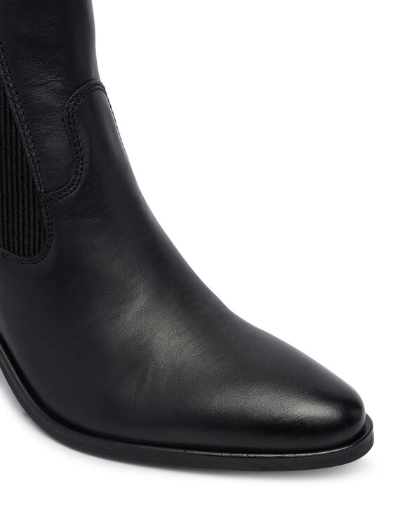 Tommy Hilfiger Tommy Hilfiger Μποτάκια Leather Western Chelsea Boot FW0FW09582 Μαύρο