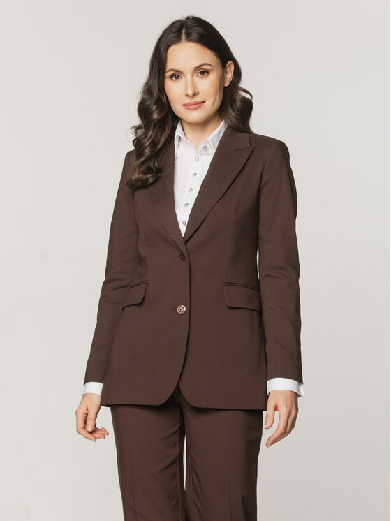 Willsoor Willsoor Marynarka 67904 Brązowy Slim Fit