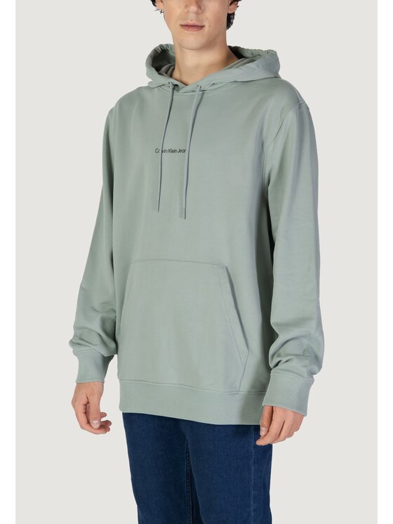 Calvin Klein Jeans Calvin Klein Jeans Felpa GRID MONOGRAM Verde Casual Fit